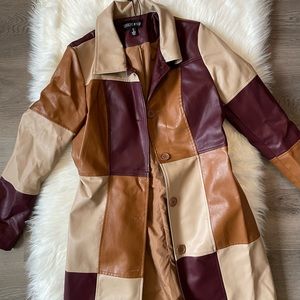 NWT Dollskill patchwork trench coat